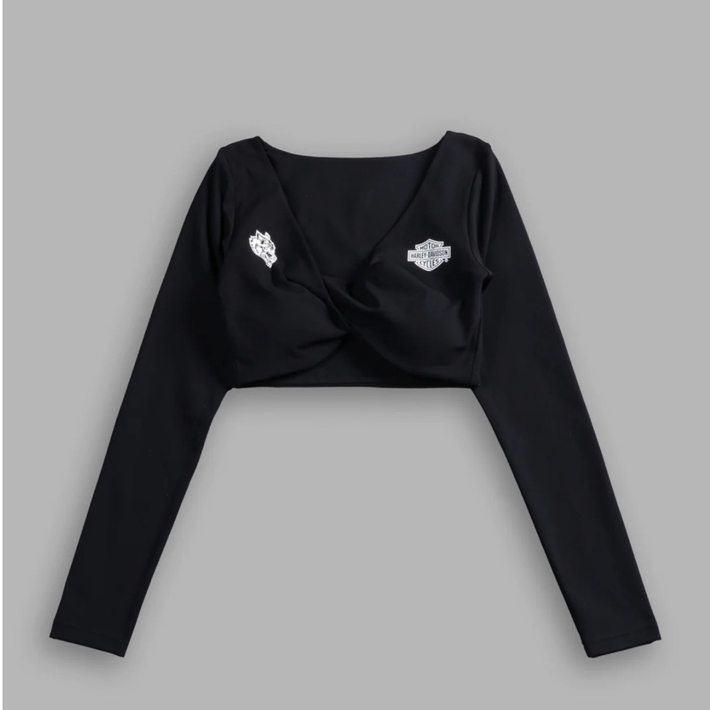 WOLF HEAD HARLEY-DAVIDSON TWIST ENERGY TOP IN BLACK
